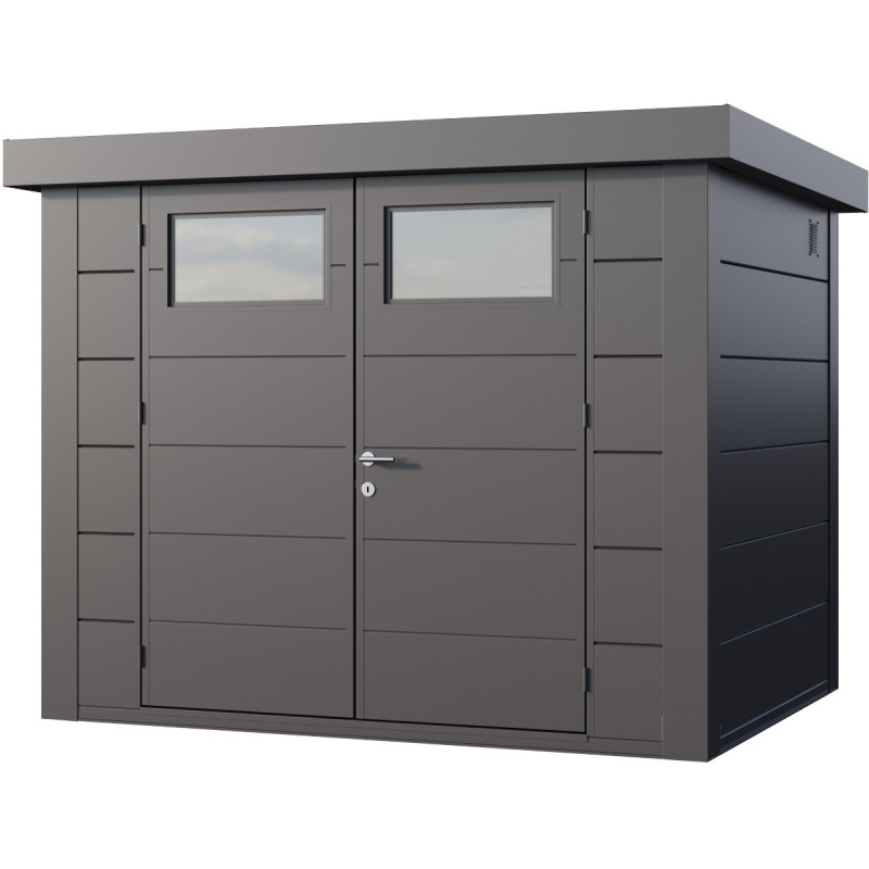Abri en acier galvanisé gris anthracite 5,6m² avec double porte Eleganto 2721 Telluria
