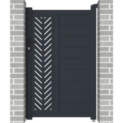 Portillon battant en alu moderne 100x158cm FANCY GROW - X-Metal