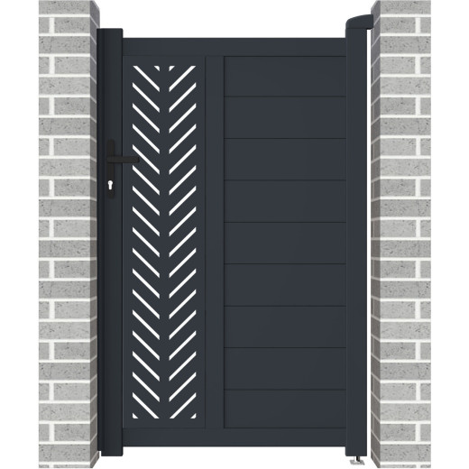 Portillon battant en alu moderne 100x158cm FANCY GROW - X-Metal