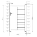Portillon battant en alu moderne 100x158cm FANCY GROW - X-Metal