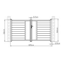 Portail battant en aluminium 300x158cm FANCY GROW - X-Metal
