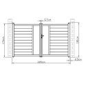 Portail battant en aluminium 300x173cm FANCY GROW - X-Metal