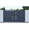 Portail battant en alu moderne 350x158cm FANCY GROW - X-Metal