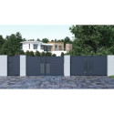 Portail battant en alu moderne 350x158cm FANCY GROW - X-Metal