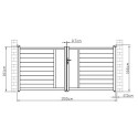 Portail battant en alu moderne 350x158cm FANCY GROW - X-Metal