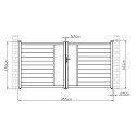Portail battant en alu moderne 350x173cm FANCY GROW - X-Metal