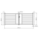 Portail battant en aluminium 392x158cm FANCY GROW - X-Metal