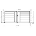 Portail battant en aluminium 392x173cm FANCY GROW - X-Metal