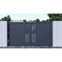 Portail coulissant en alu moderne 300x173cm FANCY GROW - X-Metal