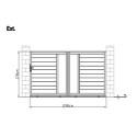 Portail coulissant en alu moderne 300x173cm FANCY GROW - X-Metal