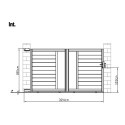 Portail coulissant en alu moderne 300x173cm FANCY GROW - X-Metal