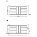 Portail coulissant en alu moderne 350x158cm FANCY GROW - X-Metal