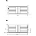 Portail coulissant en aluminium 392x158cm FANCY GROW - X-Metal