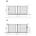 Portail coulissant en alu moderne 392x173cm FANCY GROW - X-Metal