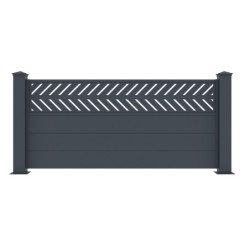 Clôture en aluminium anthracite 188,6xH.89cm FANCY GROW - X-Métal
