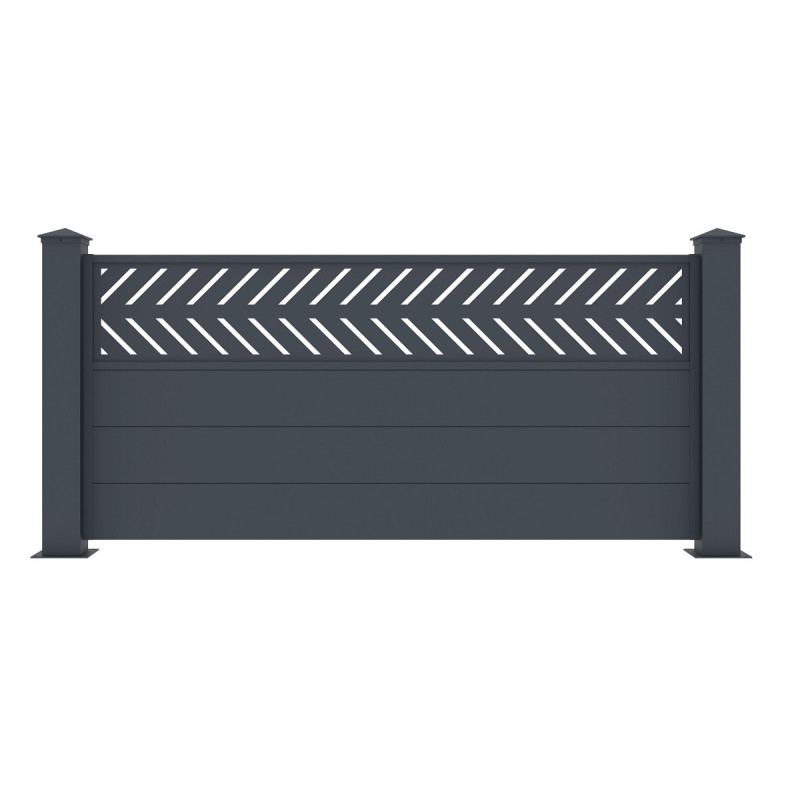 Clôture en aluminium anthracite 188,6xH.89cm FANCY GROW - X-Métal