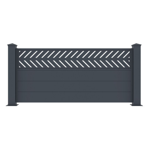 Clôture en aluminium anthracite 188,6xH.89cm FANCY GROW - X-Métal