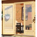 Abri toit plat 18,78m² bois massif 40mm Radeburg 5 – Karibu