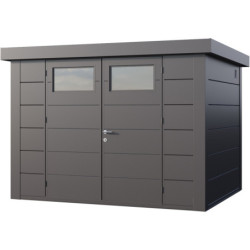 Abri en acier galvanisé gris anthracite 7,1m² avec double porte Eleganto 3024 Telluria