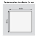 Abri toit plat 9,55m² bois massif gris terre 40mm Northeim 3 – Karibu 