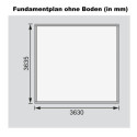 Abri toit plat 13,60m² bois massif gris terre 40mm Northeim 5 – Karibu 