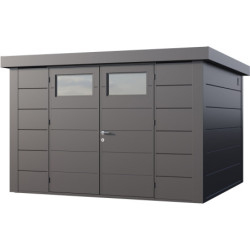 Abri en acier galvanisé blanc 9,8m² avec double porte Eleganto 3330 Telluria