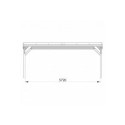 Carport double 30,7m² en bois autoclave marron Victor - Cerland