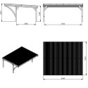 Carport double 30,9m² en bois autoclave Victor modern - Cerland
