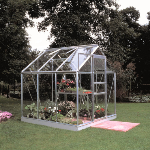 Serre de jardin 3,8m² en aluminium et verre trempé Popular - Halls