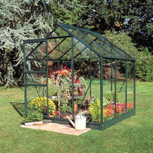 Serre de jardin 3,8m² en aluminium et verre trempé Popular - Halls