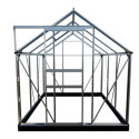 Serre de jardin 3,8m² en aluminium et verre trempé Popular - Halls