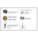 Carport simple en bois autoclave + toit en polycarbonate 16,5m² Victor Modern - Cerland