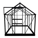 Serre de jardin 3,8 m² en aluminium et verre horticole Popular - Halls
