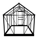 Serre de jardin 3,8 m² en aluminium et verre horticole Popular - Halls