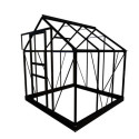 Serre de jardin 3,8 m² en aluminium et verre horticole Popular - Halls