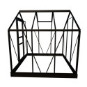 Serre de jardin 3,8m² en aluminium noir et polycarbonate 4mm Popular - Halls