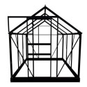 Serre de jardin 3,8m² en aluminium et verre trempé Popular - Halls