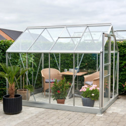 Serre de jardin 5m² en aluminium et verre trempé Popular - Halls