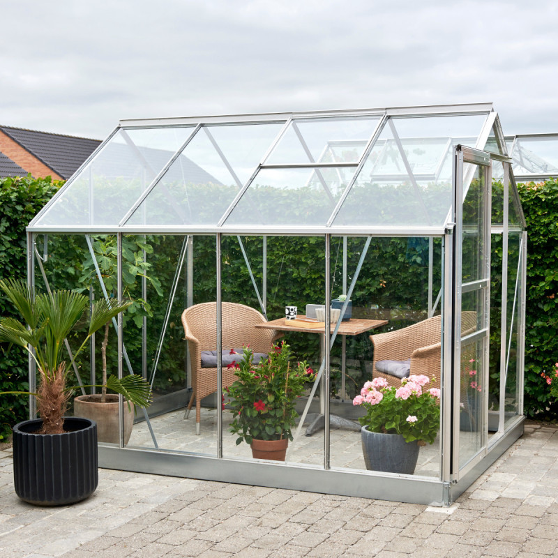 Serre de jardin 5m² en aluminium et verre trempé Popular - Halls