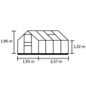 Serre de jardin 5m² en aluminium et verre trempé Popular - Halls