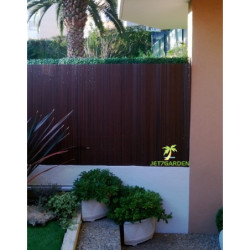 Canisse PVC double face renforcée 1,2x2,5m - coloris noyer - Jet7garden