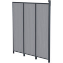Panneau latéral en aluminium et PC 4mm pour toit de terrasse anthracite 2,5m X-METAL