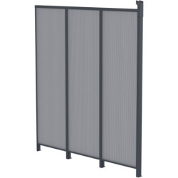 Panneau latéral en aluminium et PC 4mm pour toit de terrasse anthracite 2,5m X-METAL