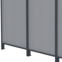 Panneau latéral en aluminium et PC 4mm pour toit de terrasse anthracite 2,5m X-METAL
