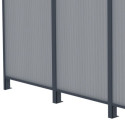 Panneau latéral en aluminium et PC 4mm pour toit de terrasse anthracite 3m X-METAL