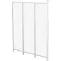 Panneau latéral en aluminium et PC transparent pour toit de terrasse blanc 2,5m X-METAL