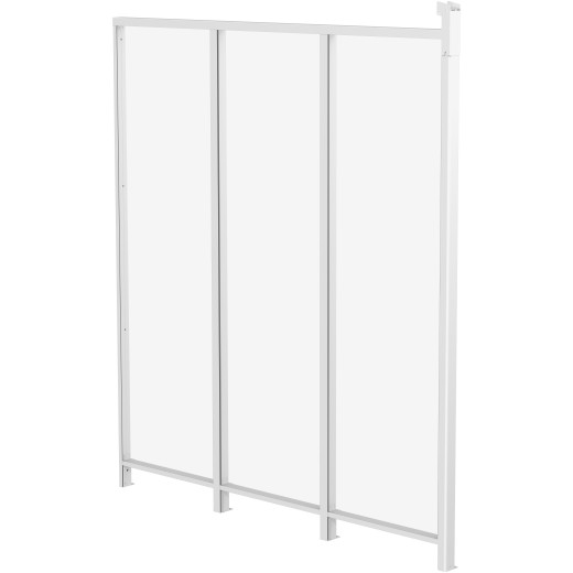 Panneau latéral en aluminium et PC transparent pour toit de terrasse blanc 2,5m X-METAL