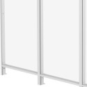 Panneau latéral en aluminium et PC transparent pour toit de terrasse blanc 2,5m X-METAL