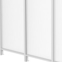 Panneau latéral en aluminium et PC 4mm pour toit de terrasse blanc 2,5m X-METAL