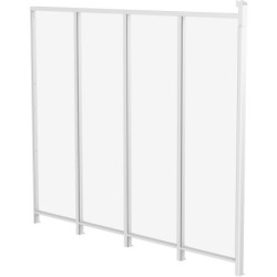 Panneau latéral en aluminium et PC transparent pour toit de terrasse blanc 3m X-METAL